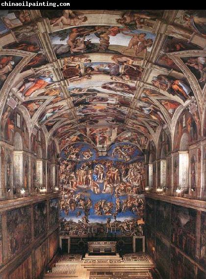 Michelangelo Buonarroti Interior of the Sistine Chapel