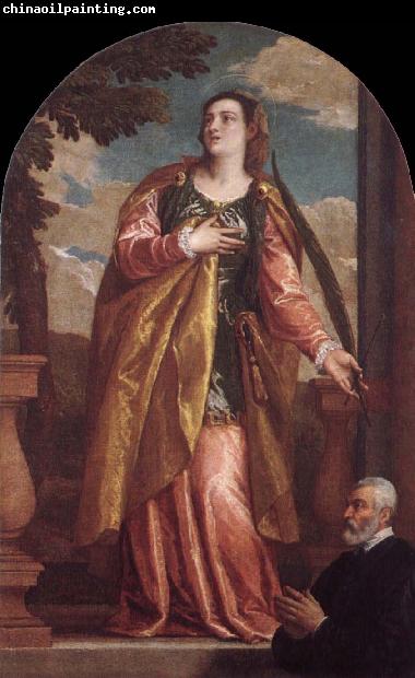 Paolo Veronese Sta Lucia och en donator