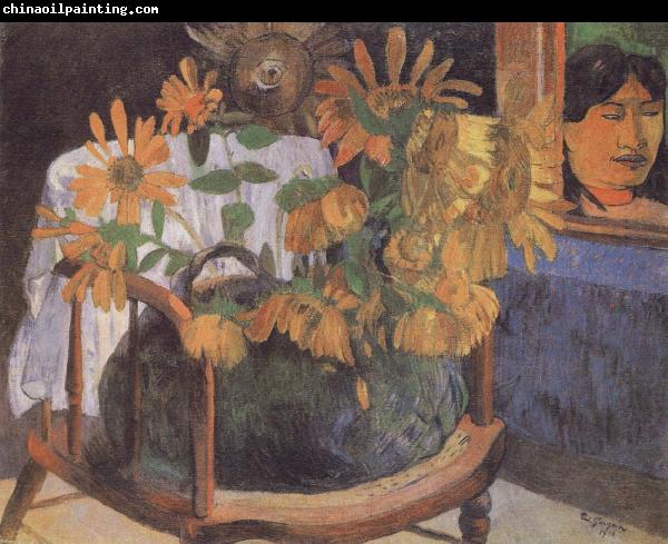 Paul Gauguin Sunflowers on a chair