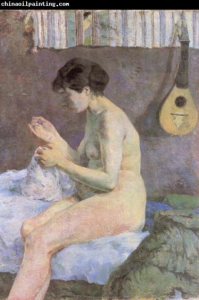 Paul Gauguin Study of a Nude Suzanne Sewing