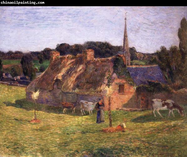 Paul Gauguin The Field of Lolichon and the Church of Pont-Aven