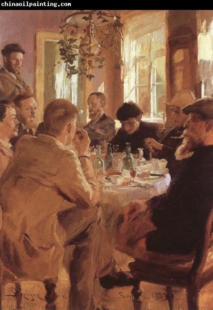 Peder Severin Kroyer Artists at Breakfast