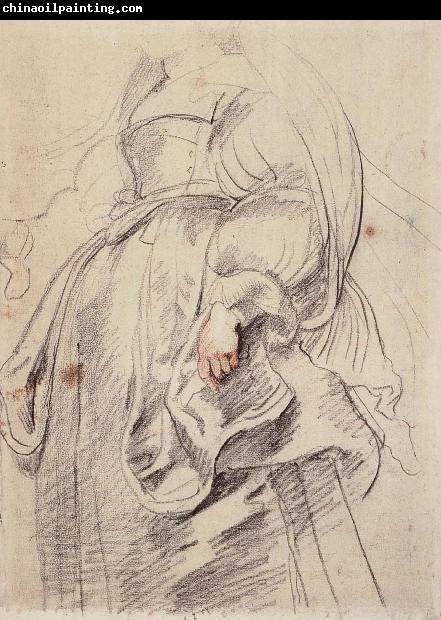 Peter Paul Rubens Girl sketch