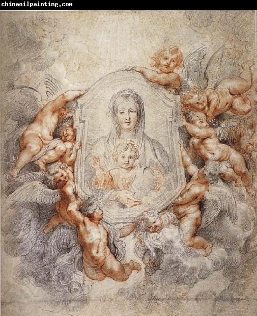 Peter Paul Rubens Portrait of the angel around Virgin Mary