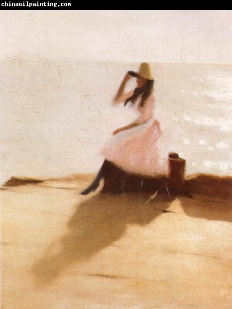 Philip Wilson Steer Young woman on the Beach