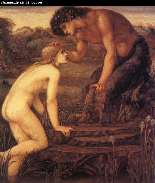 Sir Edward Coley Burne-Jones Pan and Psyche