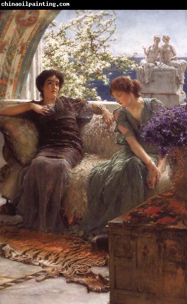 Sir Lawrence Alma-Tadema,OM.RA,RWS Unwelcome Confidence