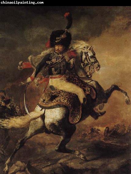 Theodore Gericault An Officer of the Chasseurs Commanding a Charge