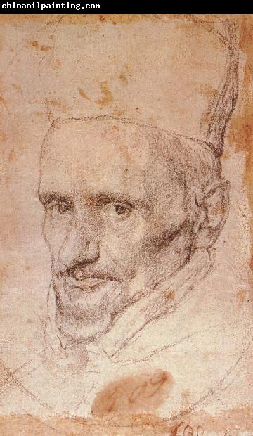 VELAZQUEZ, Diego Rodriguez de Silva y Study of Head-Portrait