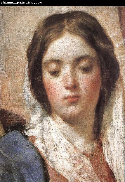 VELAZQUEZ, Diego Rodriguez de Silva y Detail of  Virgin Mary wearing the coronet