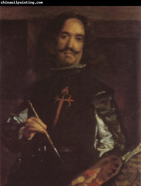 VELAZQUEZ, Diego Rodriguez de Silva y Detail of Palace handmaiden