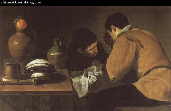 VELAZQUEZ, Diego Rodriguez de Silva y Two boy beside the table