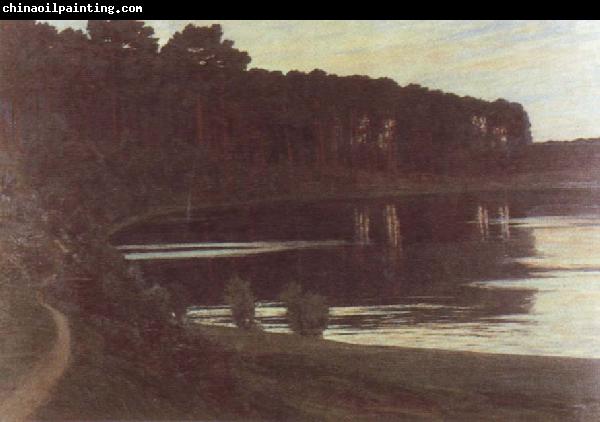 Walter Leistikow Sundown at Lake Grunewald