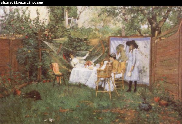 William Merrit Chase The Open air Breakfast