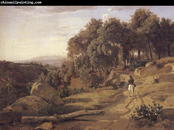 camille corot A view of the burner of Volterra