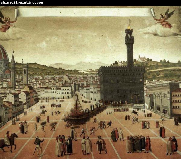 unknow artist Execution of Savonarola on the Piazza della Signoria