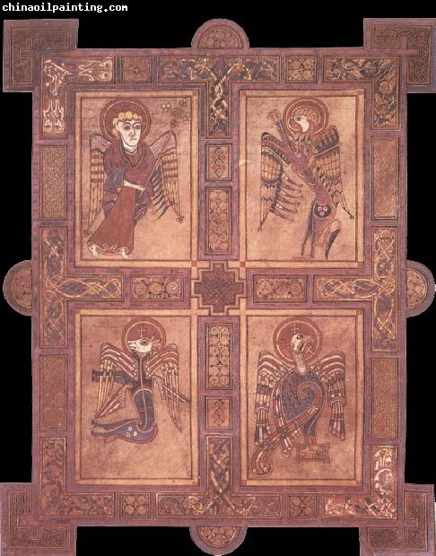 unknow artist Evangelistsymbolerna from the Book of Kells