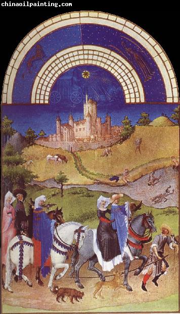 unknow artist Brod Limbourg, August  from Les Tres Riches Heures du Duc de Berry