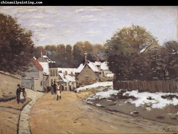 Alfred Sisley Early Snow at Louveciennes