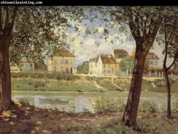 Alfred Sisley Village on the Banks of the Seine