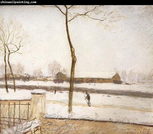 Alfred Sisley Snow Scene,Moret Station