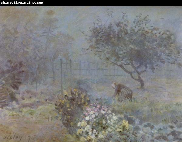 Alfred Sisley Foggy Morning,Voisins