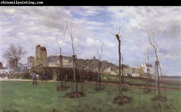 Alfred Sisley View of Montmartre from the cite des Fleurs