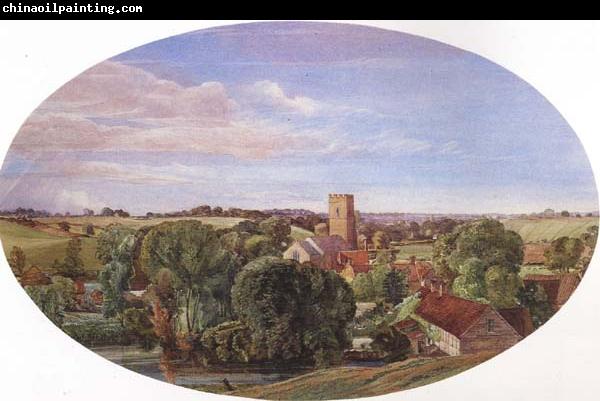 Anthony Frederick Augustus Sandys A Panoramic View of Hunworth (mk46)