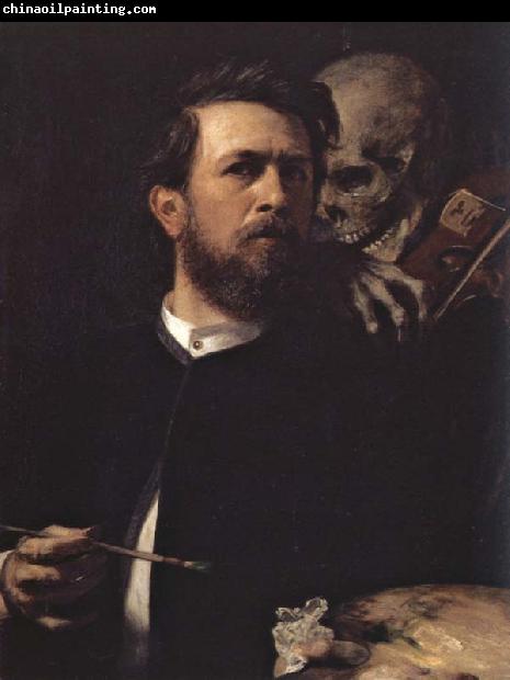 Arnold Bocklin Self-Portrait with Death Playing the Violin