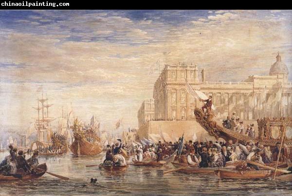 David Cox Embarkation of His Majesty George IV from Greenwich (mk47)