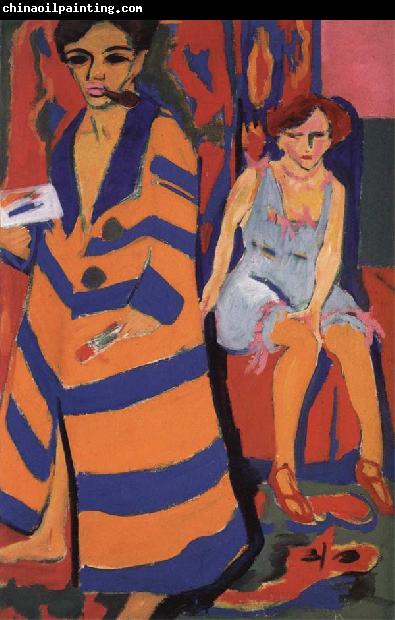 Ernst Ludwig Kirchner Self-Portrait with Model