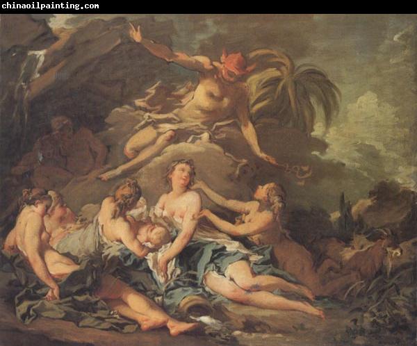 Francois Boucher Mercury confiding Bacchus to the Nymphs