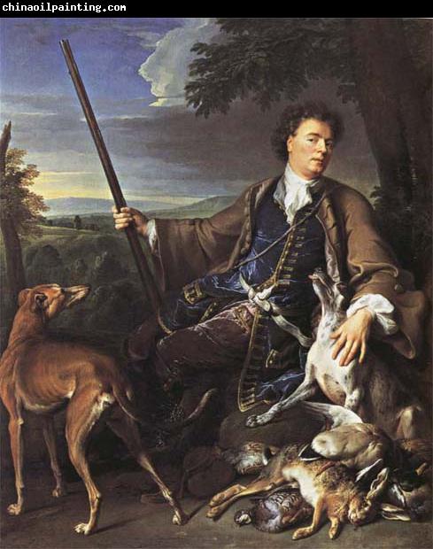 Francois Desportes Portrait of the Artist in Hunting Dress