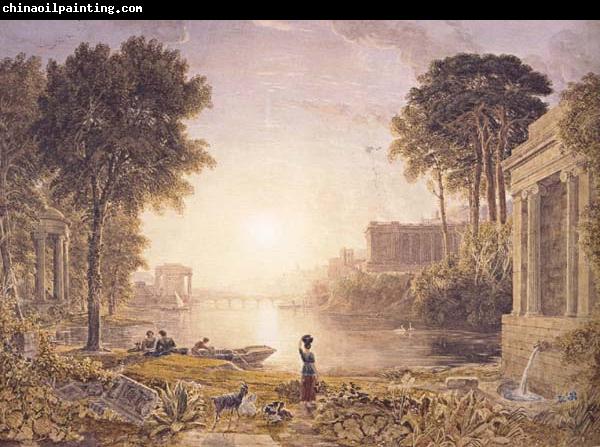 George Barret Classical Landscape Sunset (mk47)