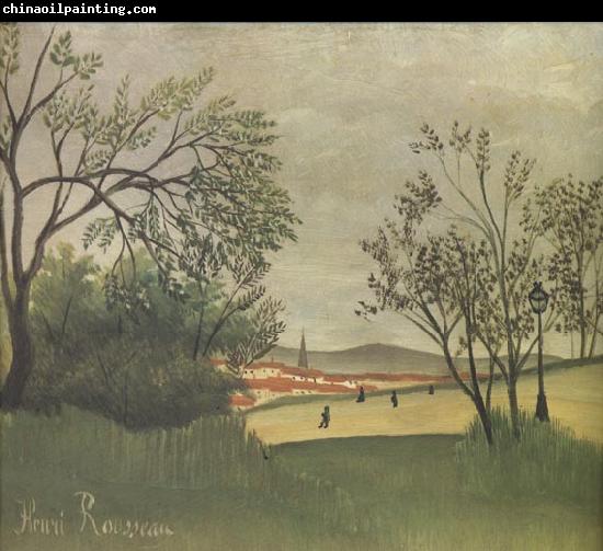 Henri Rousseau View of Saint-Cloud from the Heights of Bellevue