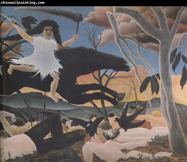 Henri Rousseau War It Passes,Terrifying,Leaving Despair,Tears,and Ruin Everywhere