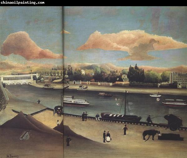 Henri Rousseau View of Point-du-Jour.Sunset