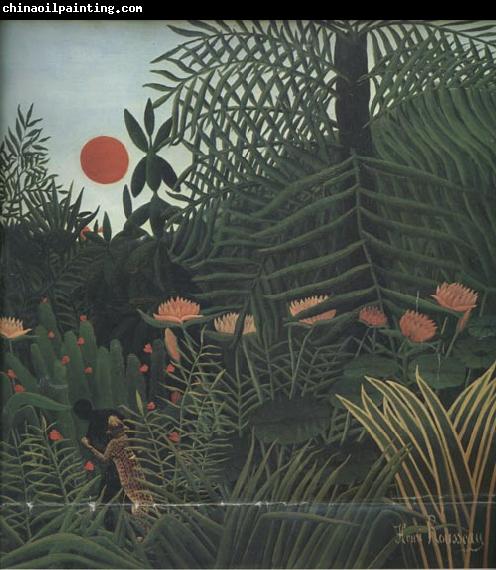 Henri Rousseau Negro Attacked by a jaguar