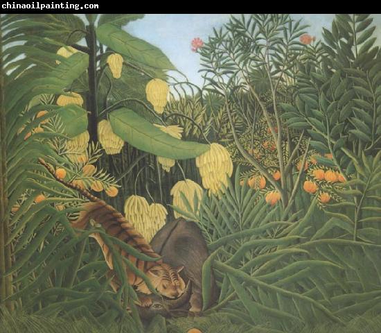 Henri Rousseau Fight Between Tiger and Buffalo