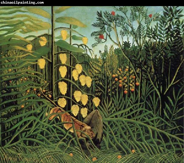 Henri Rousseau Fight Between a Tiger and a Bull