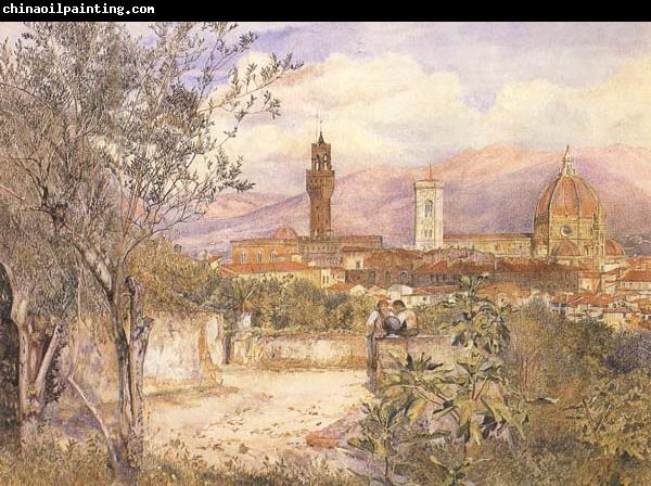 Henry Roderick Newman View of Florence,From the Gardens fo the Palazzo de'Mozzi (mk46)