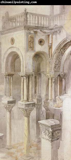 John Ruskin,HRWS The South Side of the Basilica fo St Mark's,Venice,Seen from the Loggia of the Doge's Palace (mk46)