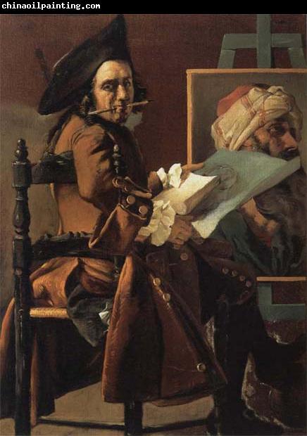 Pierre Subleyras Self-Portrait at an Easel