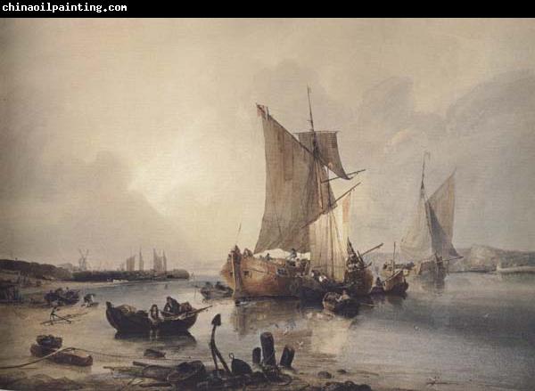 Samuel Owen Loading boats in an estuary (mk47)