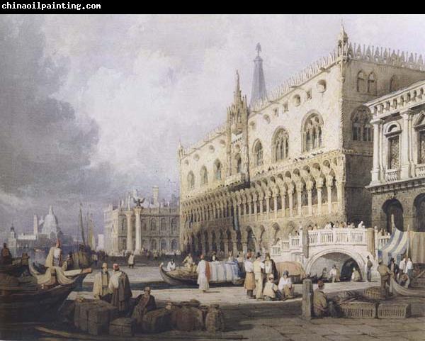 Samuel Prout The Doge s Palace and the Grand Canal,Venice (mk47)