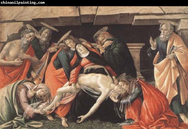 Sandro Botticelli Lament for Christ Dead,with St Jerome,St Paul and St Peter