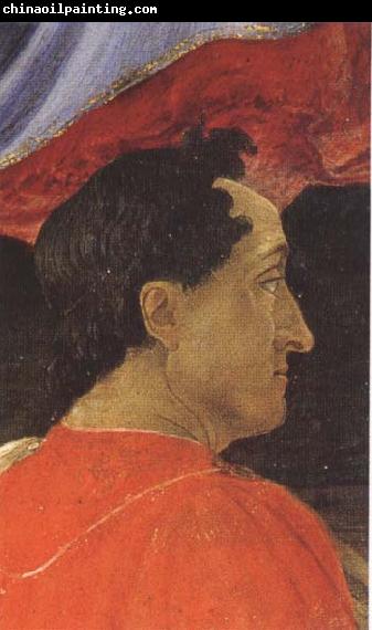 Sandro Botticelli Mago wearing a red mantle