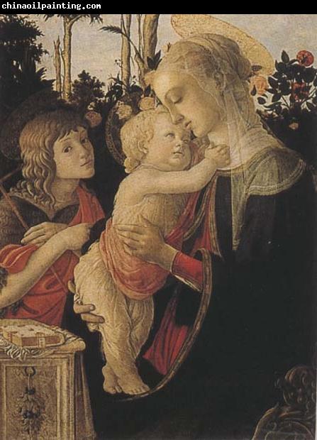 Sandro Botticelli Madonna of the Rose Garden or Madonna and Child with St John the Baptist