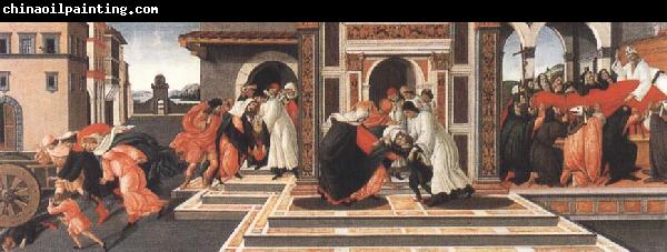 Sandro Botticelli Last miracle:child revived by the Deacons Eugenius and Crescentius