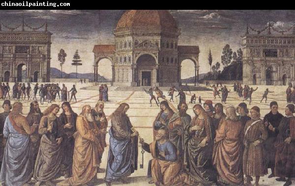 Sandro Botticelli Pietro Perugino,Consigning the Keys